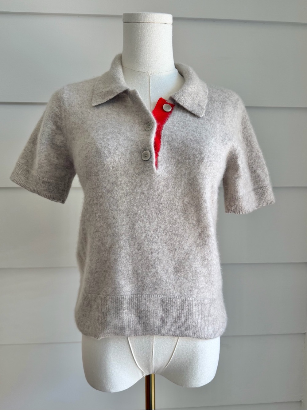 Tahari Cashmere Short Sleeve Sweater size M
